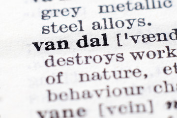 Obraz premium Definition of word Vandal