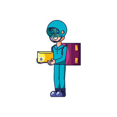 worker delivery service with envelope