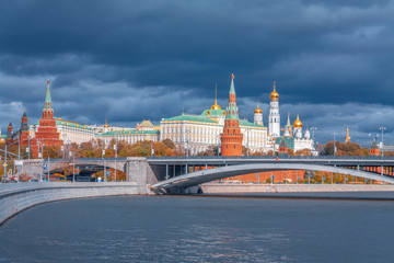 Moscow Kremlin and Moskva river panoramic view