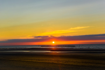 Fototapeta na wymiar sunset with its soft color