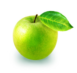 Isolated delicious Apple photographed on white background with clipping path