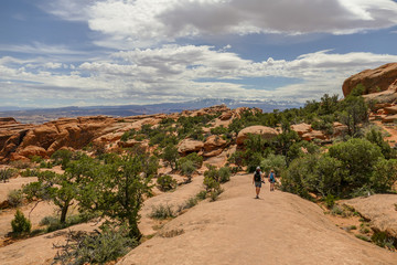 Downward Hike Along Fin of Devils Garden Trail