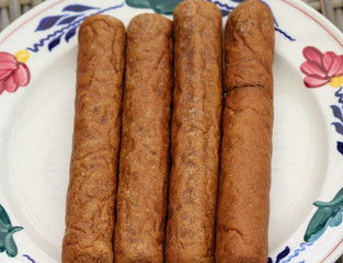 frikandel, a traditional Dutch snack, a sort of minced meat hot dog