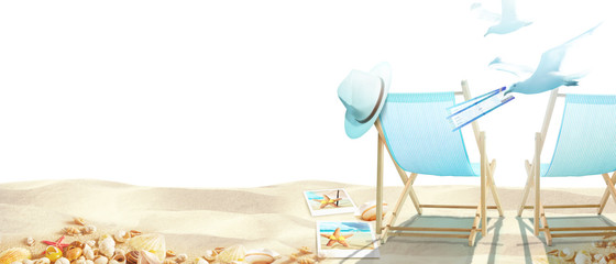 Strand Motiv mit Seemöwen © Thaut Images
