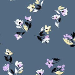 Fototapeta na wymiar Creative universal artistic floral background. Hand Drawn textures. Trendy Graphic. Flowers pattern textile