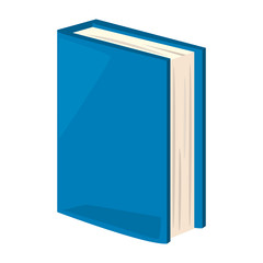 blue book school on white background