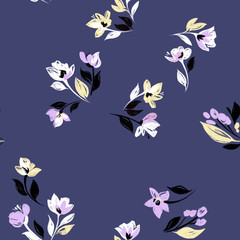 Creative universal artistic floral background. Hand Drawn textures. Trendy Graphic. Flowers pattern textile