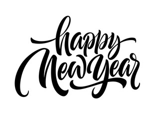 Happy New Year 2020. Lettering greeting inscription. Vector illustration
