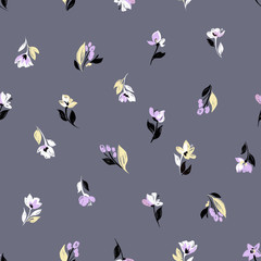 Fototapeta premium Creative universal artistic floral background. Hand Drawn textures. Trendy Graphic. Flowers pattern textile
