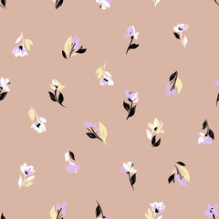 Creative universal artistic floral background. Hand Drawn textures. Trendy Graphic. Flowers pattern textile