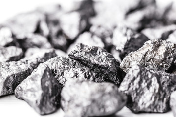 large rough silver stone, rare silver nugget. Precious stone in high resolution, luxury concept.