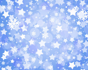 Beautiful background with winter decorative snowflakes
