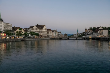 Fototapeta na wymiar View of Zurich lake