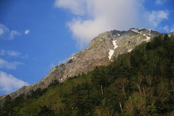 南アルプス　白峰三山テント縦走　白根御池から北岳を仰ぎ見る