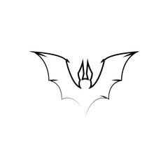 bat ilustration vector icon logo template