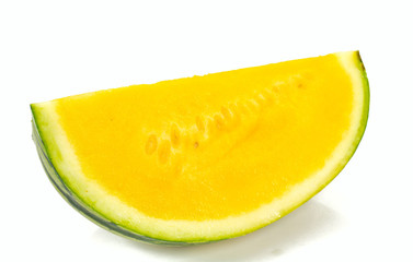 sliced yellow isolated on white