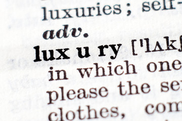 Definition of word Luxury