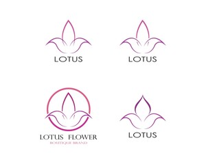 Beauty Vector Lotus flowers design logo Template icon