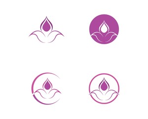 Beauty Vector Lotus flowers design logo Template icon