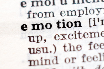 Obraz premium Definition of word emotion