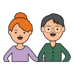 young teachers couple education characters