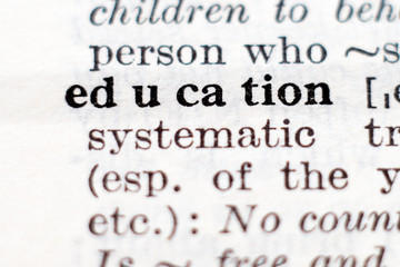 Obraz premium Definition of word education