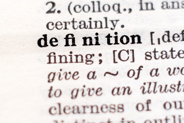 Obraz premium Definition of word definition