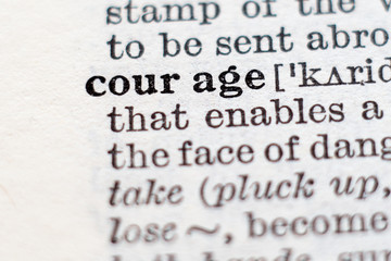 Definition of word courage