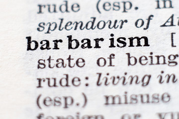 Obraz premium Definition of word barbarism