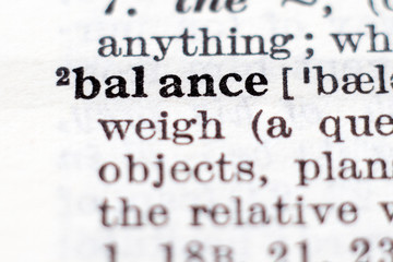 Definition of word balance