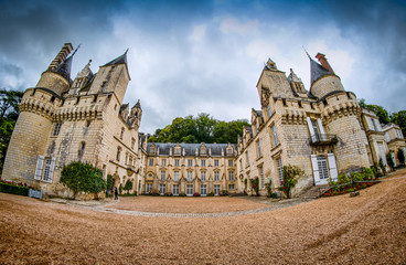 Chateau d'Usse, France - June 25, 2012. Famous castle as inspiration for fairy tale Sleeping Beauty