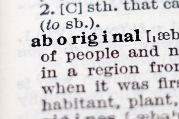 Definition of word aboriginal