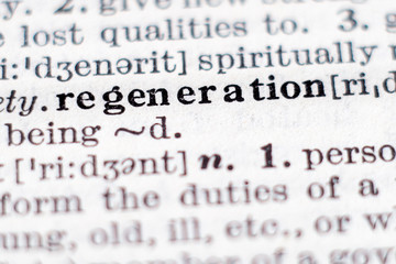 Obraz premium Definition of word regeneration