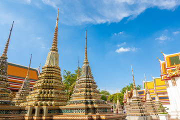 Fototapeta premium Bangkok, Thailand. 06/22/2019; Wat Pho is the most Famous of Thailand temple for tourists in Bangkok, Thailand