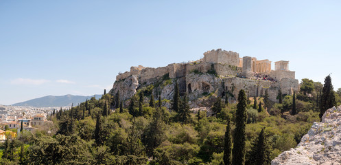 Fototapeta na wymiar Acropolis hill in Athens Greece