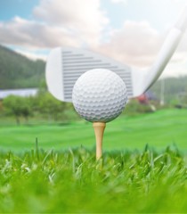 Golf Ball isolated on white background. Sport and Recreation Concept