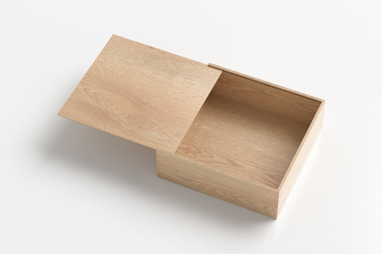 Wooden square boxes with sliding lid