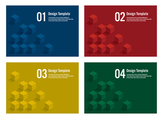 Design Template 4 color vector set
