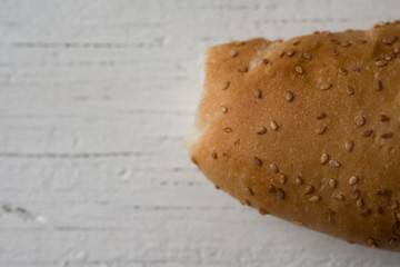 fresh bread on withe background