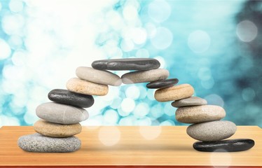 Zen basalt stones  on background