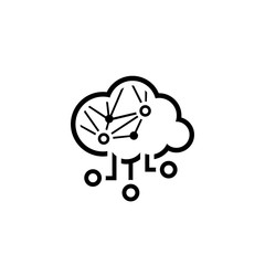 Simple Cloud Computing Vector Icon