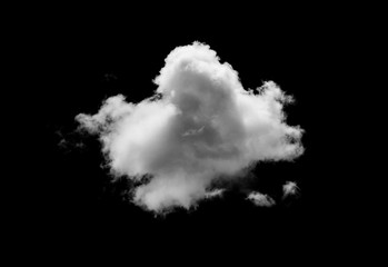 White clouds on black background