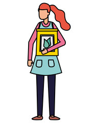 gardener woman work gardening design