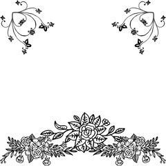 Vector illustration card with beauty of wreath frame