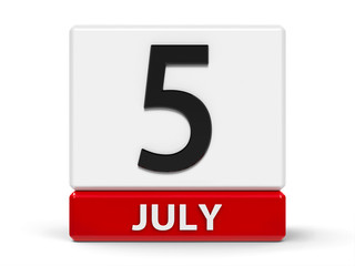 Cubes calendar 5th July