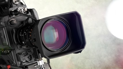 Close-up of a Television Camera lens