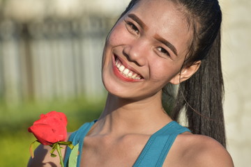 A Smiling Attractive Female