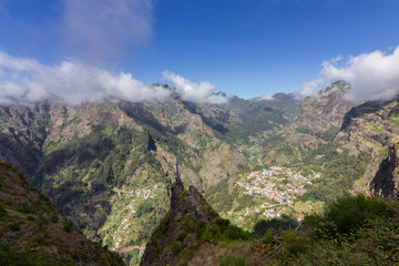 Naklejka na ściany i meble Views of Curral das Freiras in Madeira (Portugal)
