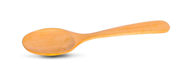 wooden spoon isolated on white background