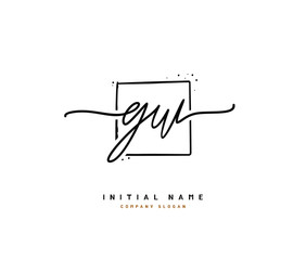 G W GW Beauty vector initial logo, handwriting logo of initial signature, wedding, fashion, jewerly, boutique, floral and botanical with creative template for any company or business.